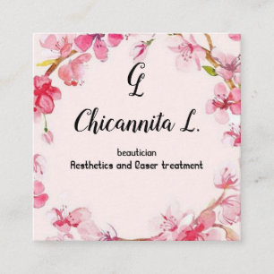 Cherry Blüte Spring Sakura Japanisch Quadratische Visitenkarte