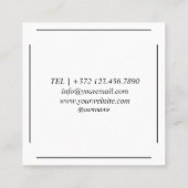 Cherry Blüte Spring Sakura Japanisch Quadratische Visitenkarte (Rückseite)