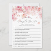 Cherry Blüten, die das beste Spiel kennen Einladung (Vorderseite)