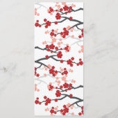 Cherry Blüten Doppelglücklichkeit Chinesische Hoch Menükarte (Rückseite)