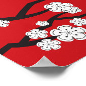 Cherry Blüten Double Xi Asian Wedding Chart Poster (Ecke)