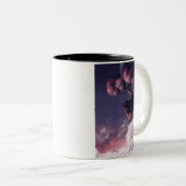 Cherry Blüten Farbakzente Tasse (VorderseiteRechts)