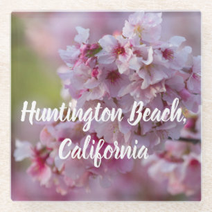 Cherry Blüten in Huntington Beach, CA Glasuntersetzer