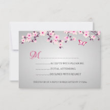 Cherry Blüten Pink Gray Baby Dusche UAWG