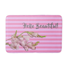 Cherry Blüten Pink Strips Hallo schön! Badematte