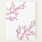 Cherry Blüten Pink White Add Names Wedding Planer (Rückseite)