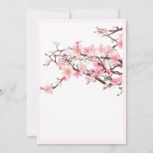 Cherry Blüten Pink White Weditation Card Einladung (Rückseite)