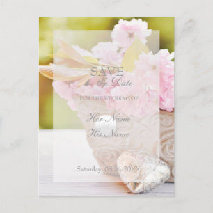 Cherry-Blüten-Rosa-Blume Hochzeit Ankündigungspostkarte