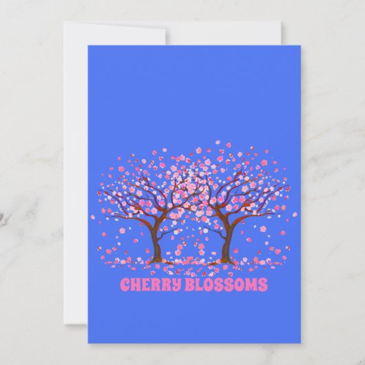 Cherry Blüten Rosa Schneeglobe Einladung (Vorderseite)