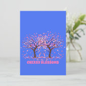 Cherry Blüten Rosa Schneeglobe Einladung (Stehend Vorderseite)