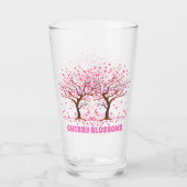 Cherry Blüten Rosa Schneeglobe Glas (Rückseite)