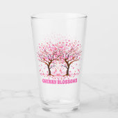 Cherry Blüten Rosa Schneeglobe Glas (Vorderseite)