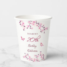 Cherry Blüten Rosa Weißer Geburtstag