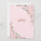 Cherry Blüten Rose Gold Süße 16 Quinceañera Save The Date (Rückseite)