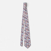 Cherry Blüten und Vögel Japanischer Necktie Krawatte (Rückseite)
