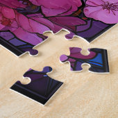 Cherry-Blüten verklebtes Glas-Puzzle Puzzle (Seite)