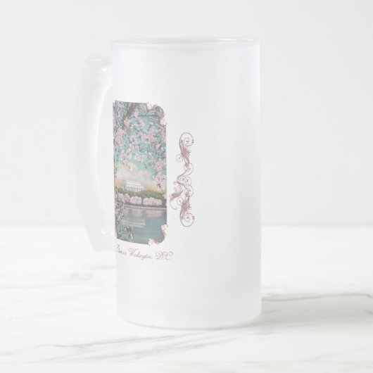 Cherry Blüten Viktorianische Mattierte Bier Tasse (Vorderseite Links)