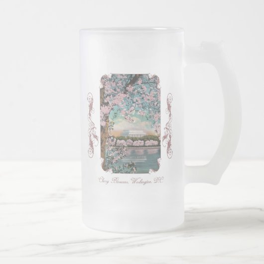 Cherry Blüten Viktorianische Mattierte Bier Tasse (Rechts)