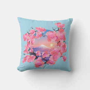 Cherry Blüten vom Mount Fuji Throw Kissen