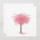 Cherry Blütenbaumkarte Dankeskarte (Vorne/Hinten)