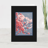 Cherry-Blütenberg Karte (Vorderseite)