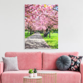 Cherry Blütenbild Leinwand (Insitu (Wohnzimmer))