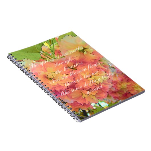 Cherry Blütengedicht Notizblock (Rechte Seite)