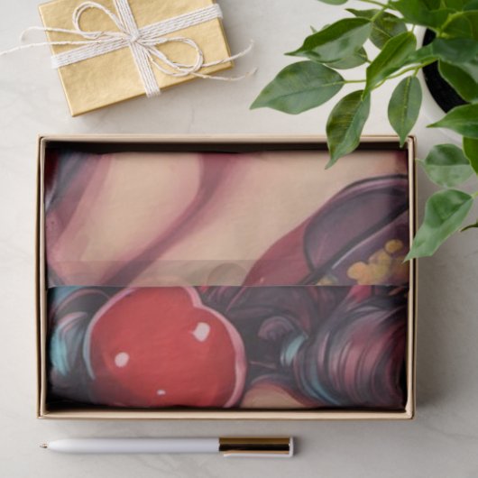 Cherry Bomb Babe Pinup Retro Decoupage Seidenpapier (Geschenk)