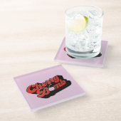 Cherry Bomb Glasuntersetzer (Schrägansicht)