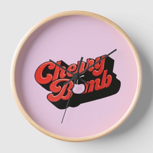 Cherry Bomb Large Clock Uhr (Vorderseite)