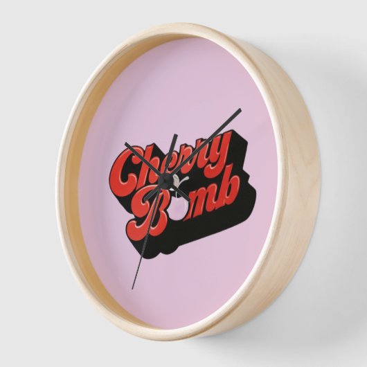 Cherry Bomb Large Clock Uhr (Winkel)