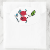 Cherry Bomb Ovaler Aufkleber (Tasche)