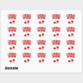 Cherry Bomb Retro Quadratischer Aufkleber (Blatt)