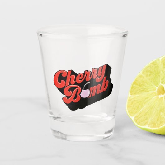 Cherry Bomb Shot Glass Schnapsglas (Vorderseite)