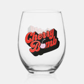 Cherry Bomb Stemless Weinglas Weinglas Ohne Stiel (Vorderseite)