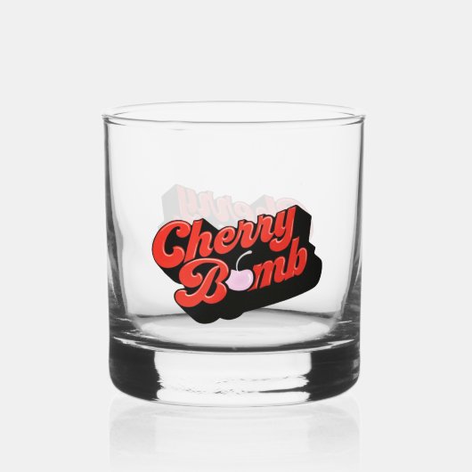 Cherry Bomb Whiskey Glas (Vorderseite)
