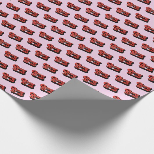 Cherry Bomb Wrapping Paper Geschenkpapier (Ecke)
