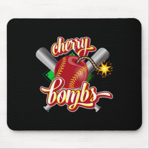 Cherry Bombs Logo Softll Team passend für Mädchen  Mousepad