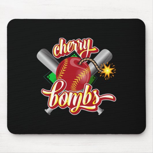 Cherry Bombs Logo Softll Team passend für Mädchen  Mousepad (Vorne)