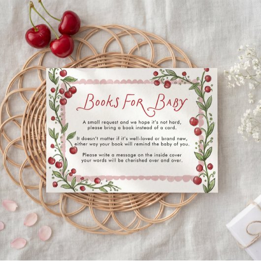 Cherry Books for Baby Card Begleitkarte
