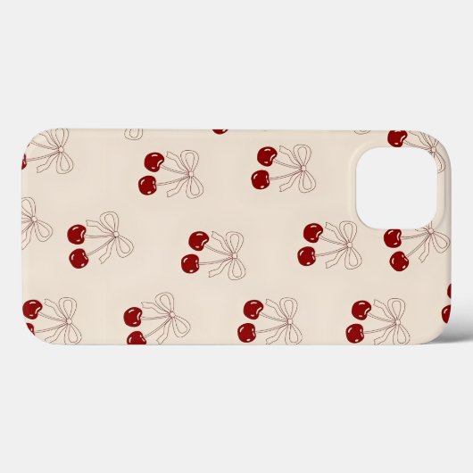 Cherry & Bow Aesthetic iPhone / iPad Case - Niedli (Rückseite (Horizontal))