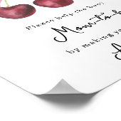 Cherry-bow-Baby-Dusche Mama zu adressieren Poster (Ecke)