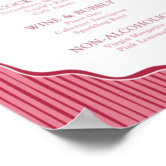 Cherry Bow Frame Drinks Poster (Ecke)