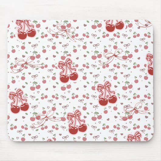 Cherry Bow Mousepad – Cute Desk Acessory (Vorne)