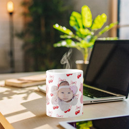 Cherry-bow-Rosa-Foto-Kinder Kaffeetasse