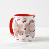 Cherry-bow-Rosa-Foto-Kinder Tasse (Vorderseite Links)