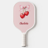 Cherry bow rosa name pickleball schläger (Rückseite)