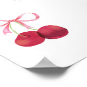 Cherry & Bow Wandkunst – 4x6 Poster (Ecke)