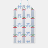 Cherry Bows Watercolor Geschenkanhänger (Rückseite)