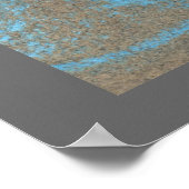 Cherry Branch auf grau Poster (Ecke)